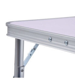 Table pliable de camping Blanc Aluminium 60x45 cm