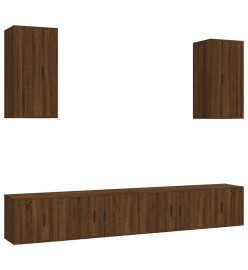 Ensemble de meubles TV 6 pcs Chêne marron Bois d'ingénierie