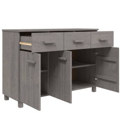 Buffet HAMAR Gris clair 113x40x80 cm Bois massif de pin