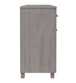 Buffet HAMAR Gris clair 113x40x80 cm Bois massif de pin