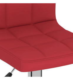 Tabourets de bar lot de 2 rouge bordeaux tissu