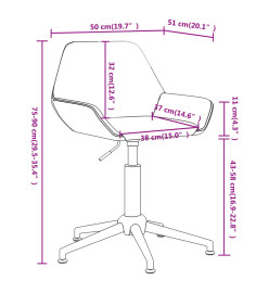 Chaise pivotante de bureau Gris foncé Velours