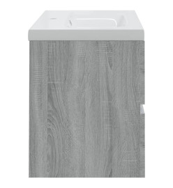 Meuble lavabo avec bassin intégré Sonoma gris Bois d'ingénierie