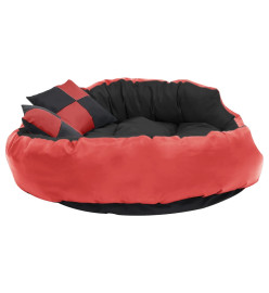 Coussin réversible lavable pour chien Rouge et noir 110x80x23cm