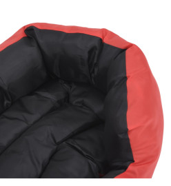 Coussin réversible lavable pour chien Rouge et noir 110x80x23cm