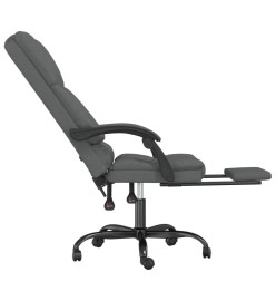 Fauteuil de massage inclinable de bureau Gris foncé Tissu