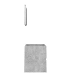 Ensemble de meubles de salle de bain 2 pcs Gris béton Aggloméré