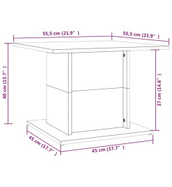 Table basse Blanc 55,5x55,5x40 cm Aggloméré