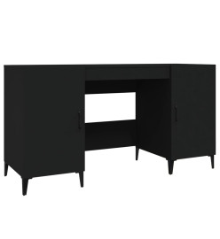 Bureau Noir 140x50x75 cm Bois d'ingénierie