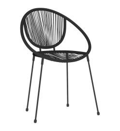 Ensemble de salle à manger de jardin 7 pcs Noir