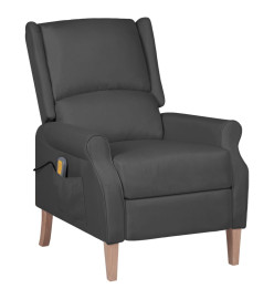 Fauteuil de massage inclinable Gris foncé Tissu