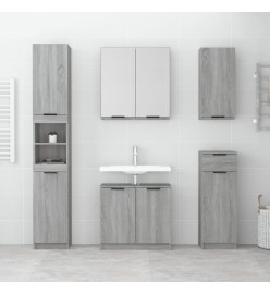 Armoire de salle de bain murale Sonoma gris 32x20x67 cm