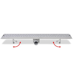 Drain de douche linéaire 830 x 140 mm Acier inoxydable