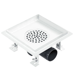 Drain de douche avec couvercle 2 en 1 18x18 cm Acier inoxydable