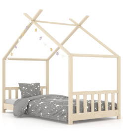 Cadre de lit d'enfant Bois de pin massif 80x160 cm