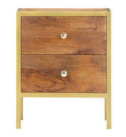 Table de chevet 40 x 35 x 50 cm Bois de manguier solide