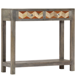 Table console Gris 86 x 30 x 76 cm Bois de manguier massif