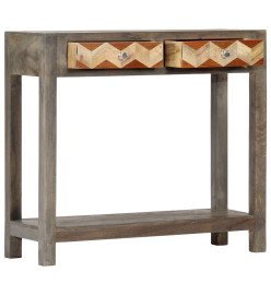 Table console Gris 86 x 30 x 76 cm Bois de manguier massif