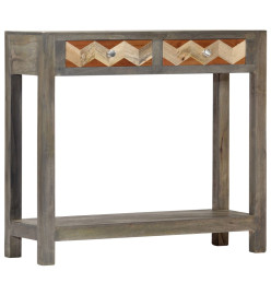 Table console Gris 86 x 30 x 76 cm Bois de manguier massif