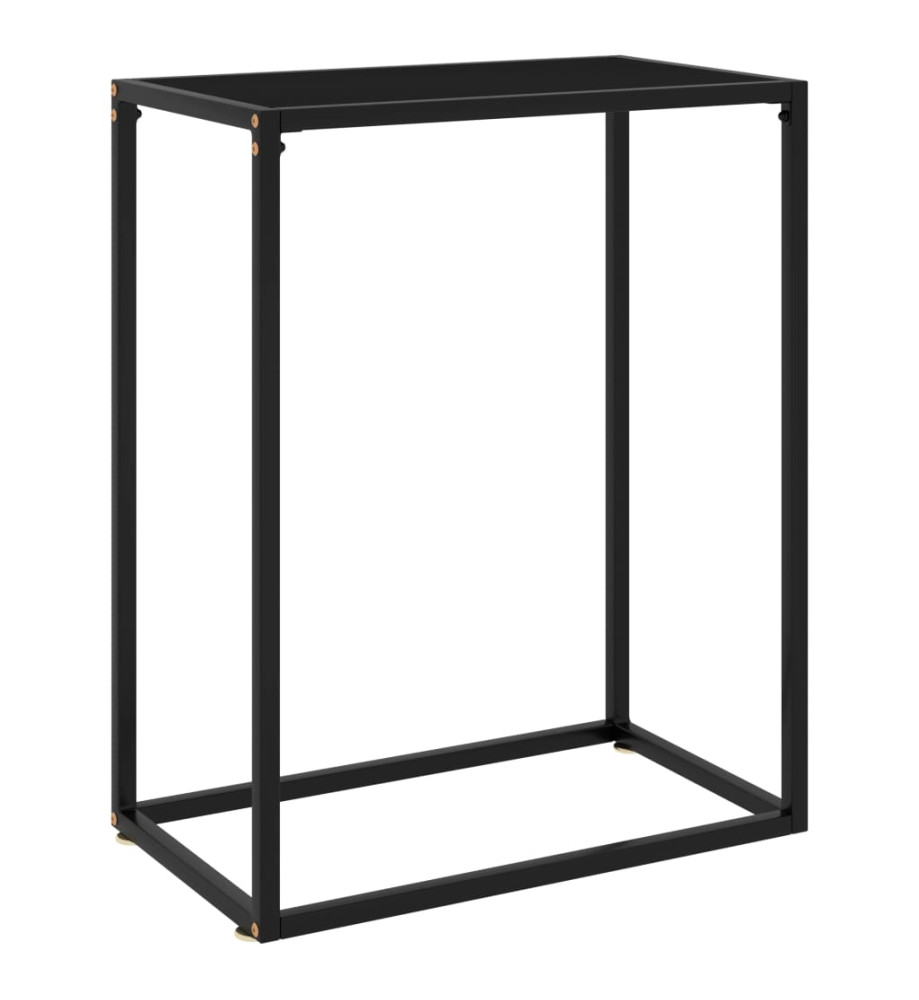 Table console Noir 60x35x75 cm Verre trempé