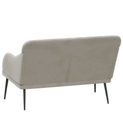 Banc Gris clair 110x76x80 cm Velours