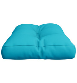 Coussin de palette turquoise 70x40x12 cm tissu