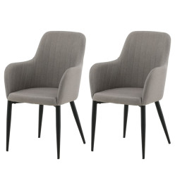 Venture Home Chaises à manger lot de 2 Comfort polyester noir et gris