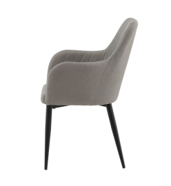 Venture Home Chaises à manger lot de 2 Comfort polyester noir et gris