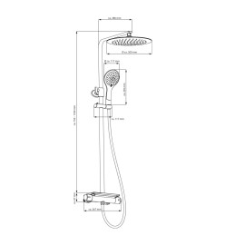 EISL Ensemble de douche de tête et mitigeur thermostatique GRANDE VITA