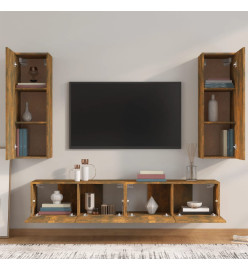 Ensemble de meubles TV 4 pcs Chêne fumé Bois d'ingénierie