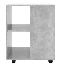 Armoire à roulettes Gris béton 60x53x72 cm Aggloméré