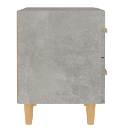 Tables de chevet 2 pcs Gris béton 40x35x47,5 cm