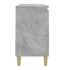 Armoire de salle de bain gris béton 65x33x60 cm