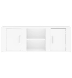 Meuble TV Blanc brillant 100x31,5x35 cm Bois d'ingénierie