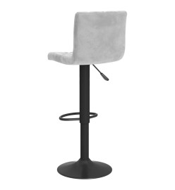 Tabourets de bar 2 pcs Gris clair Velours