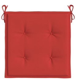 Coussins de chaise de jardin 2 pcs rouge 50x50x3cm tissu oxford