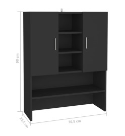 Meuble pour machine à laver Noir 70,5x25,5x90 cm