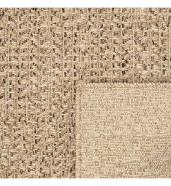Tapis 80x150 cm aspect jute intérieur et extérieur