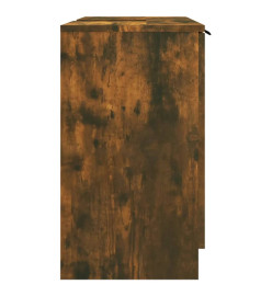 Armoire de bain Chêne fumé 64,5x33,5x59 cm Bois d'ingénierie