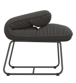 Chaise de détente avec cadre en métal Gris foncé Velours