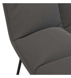 Chaise de détente avec cadre en métal Gris foncé Velours