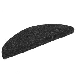 Tapis autoadhésifs de marches 5 pcs Noir 56x17x3 cm Aiguilleté