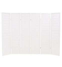 Cloison de séparation 6 panneaux Style japonais 240x170cm Blanc