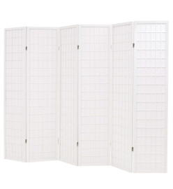 Cloison de séparation 6 panneaux Style japonais 240x170cm Blanc