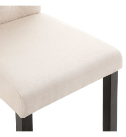 Chaises à manger lot de 6 crème tissu