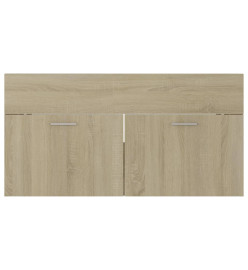 Armoire d'évier Chêne sonoma 90x38,5x46 cm Aggloméré