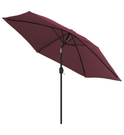 Parasol d'extérieur avec mât métallique Bordeaux 300 cm