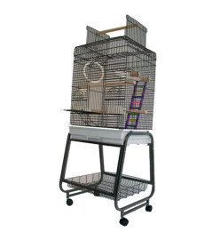 Strong Cage pour perroquetd Villa Aurelia Gris 56 x 43 x 154 cm