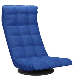 Chaise de sol pivotante Bleu Tissu