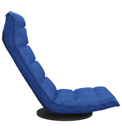 Chaise de sol pivotante Bleu Tissu